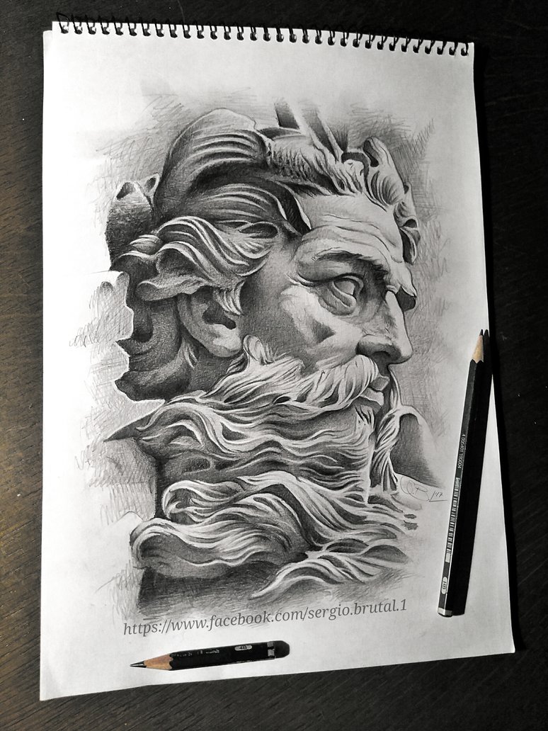 Poseidon Picture Drawing