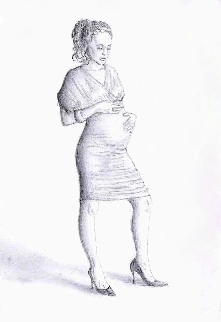 Pregnant Woman Drawing Pic