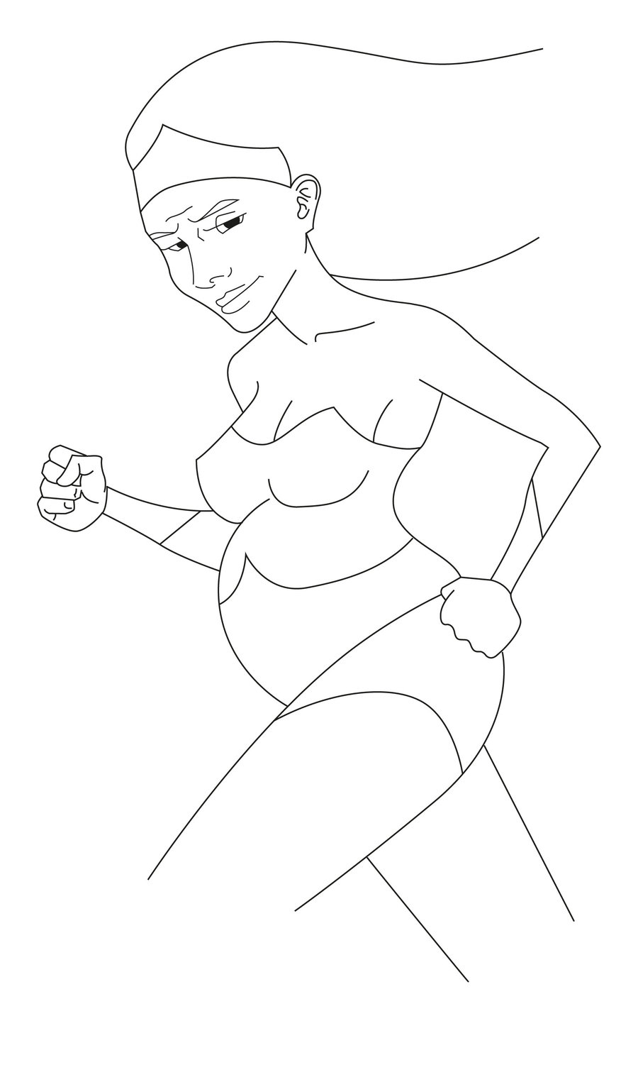 Pregnant Woman Pic Drawing