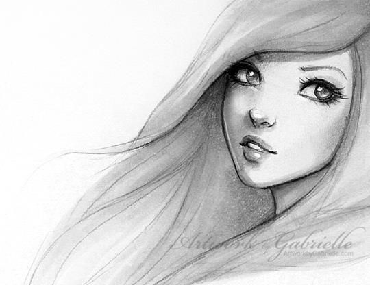 Pretty woman in hat Ink black and white drawing Stock Photo  Alamy