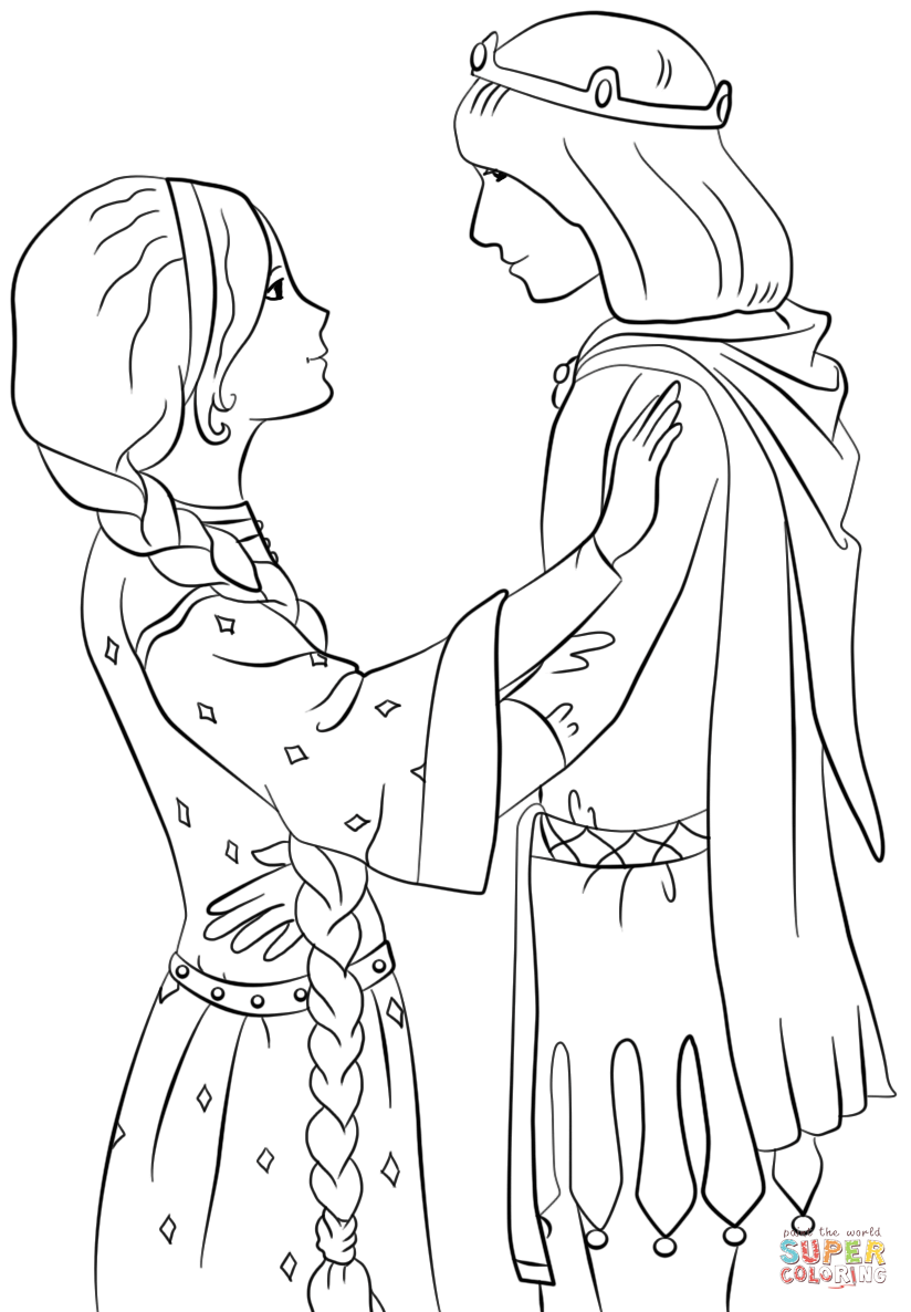 Prince And Princess Beautiful Image Drawing