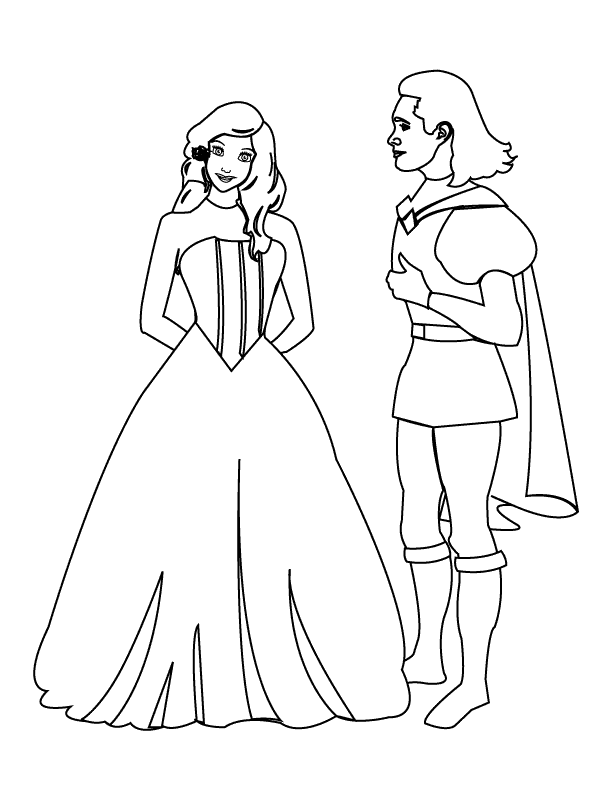 Prince And Princess Realistic Drawing