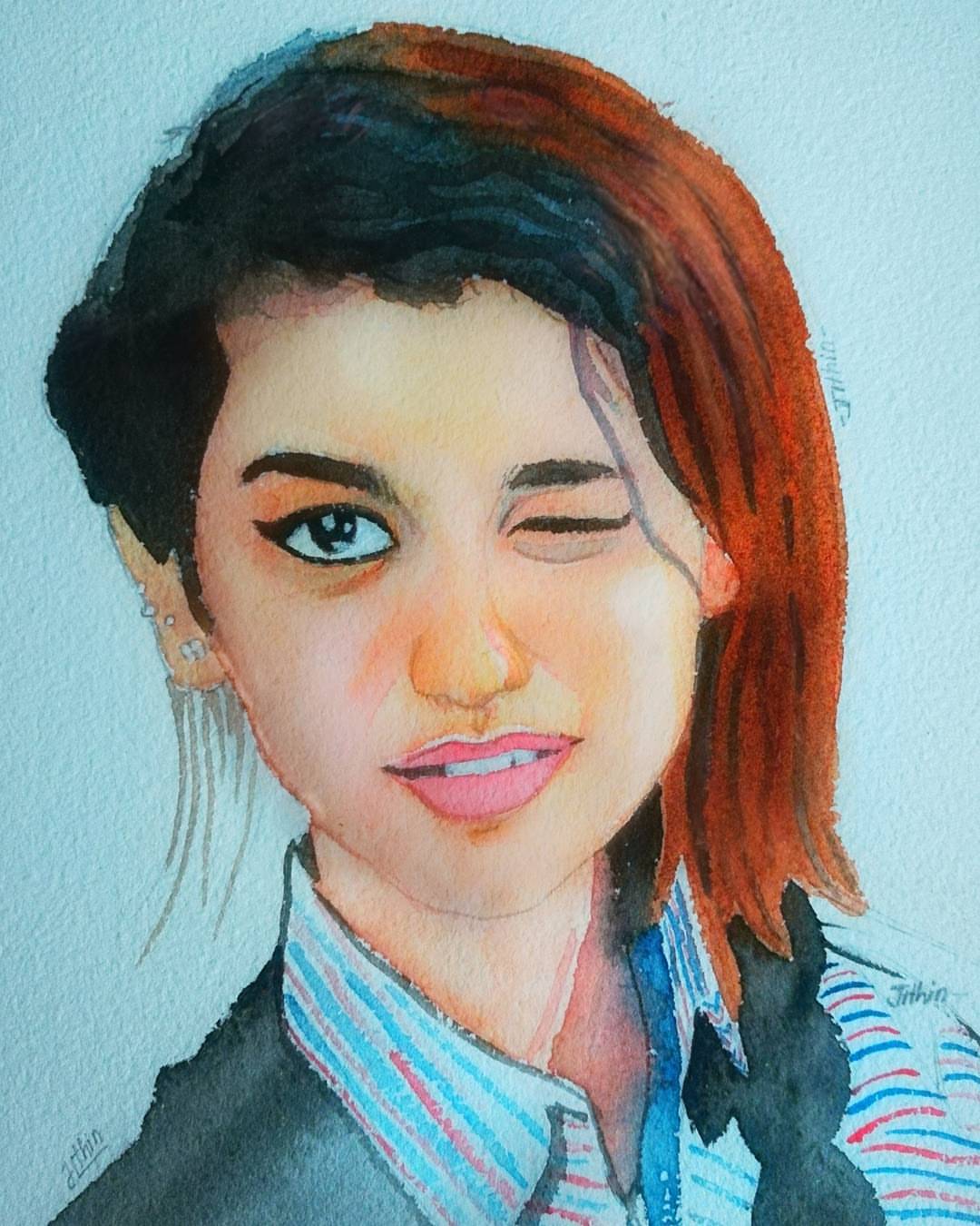 Priya Prakash Varrier Drawing Pic