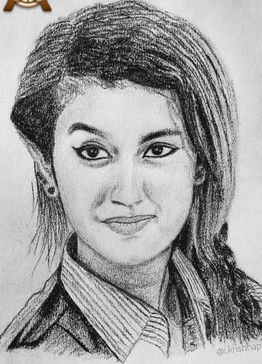 Priya Prakash Varrier Photo Drawing