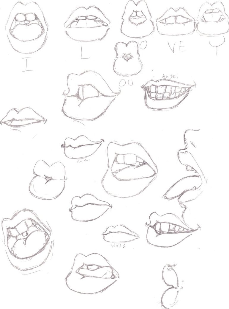 Puckered Lips Art  Drawing Skill