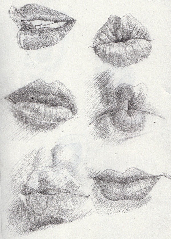 Puckered Lips Beautiful Image Drawing