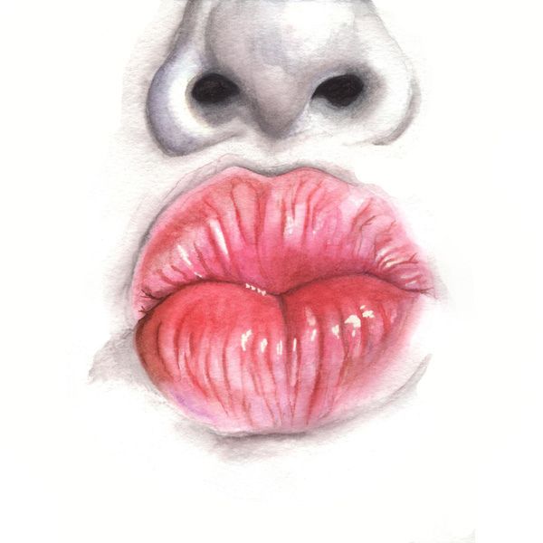 Puckered Lips Pic Drawing