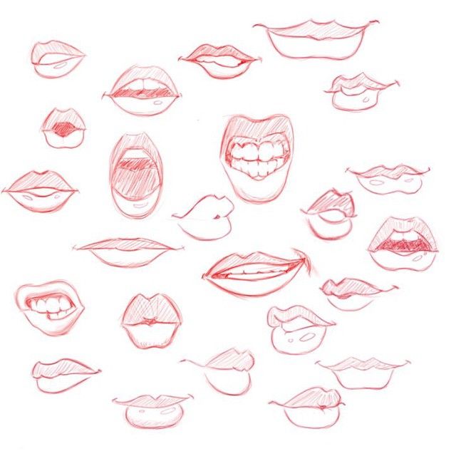 Puckered Lips Picture Drawing