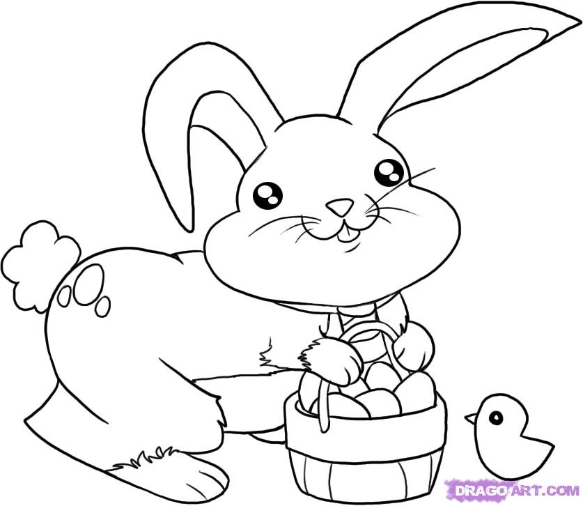 Rabbit Easter Drawing