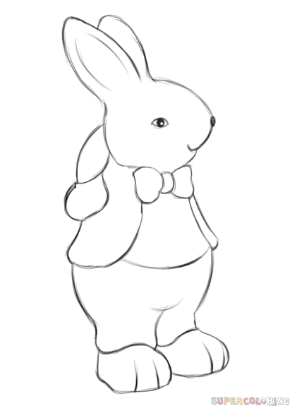 Rabbit Easter Realistic Drawing