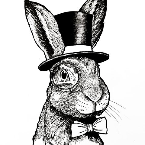 Rabbit Hat Image Drawing