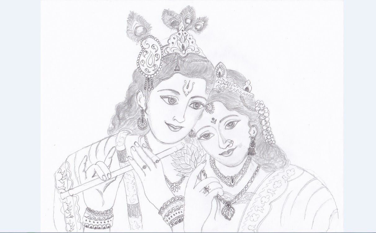 Radha Krishna Sketch