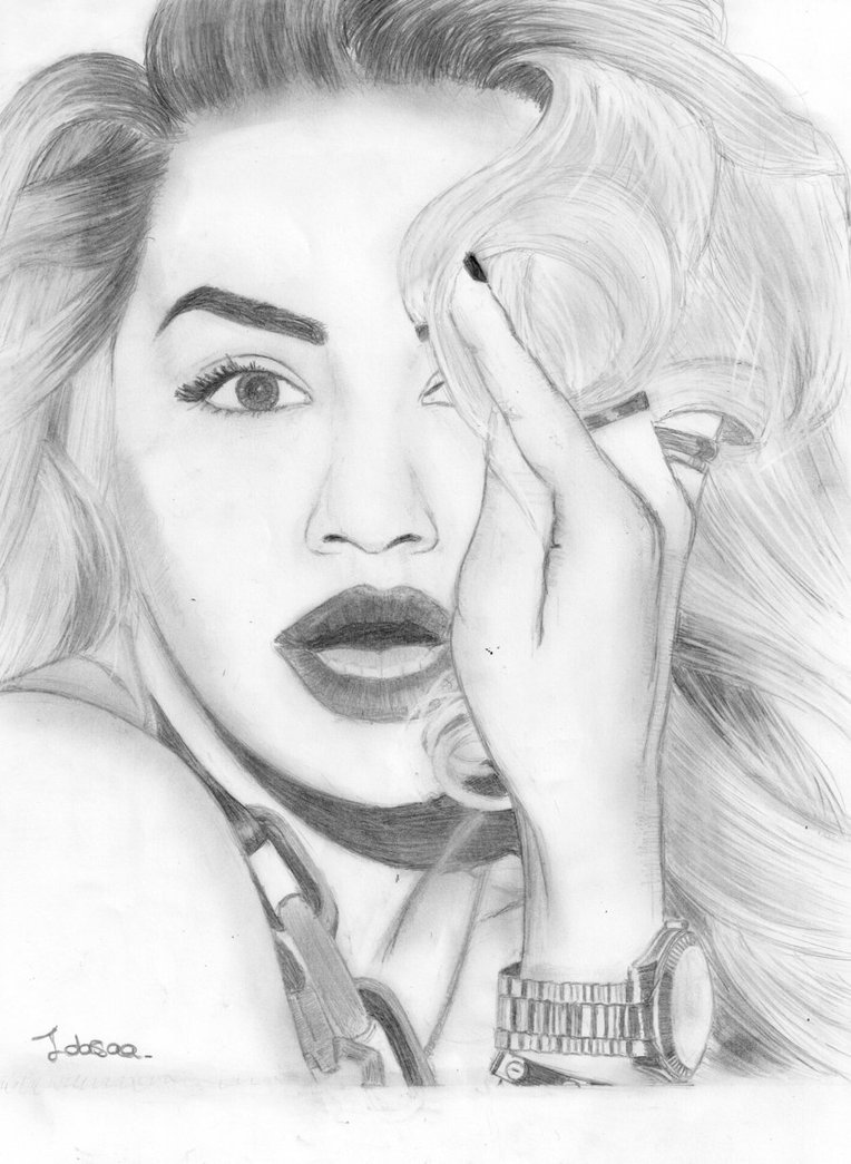Rita Ora Beautiful Image Drawing