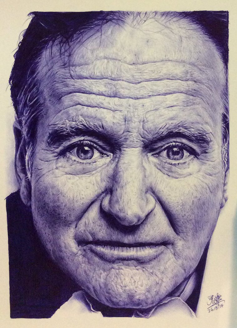 Robin Williams Photo Drawing