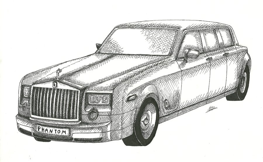 Rolls Royce High-Quality Drawing