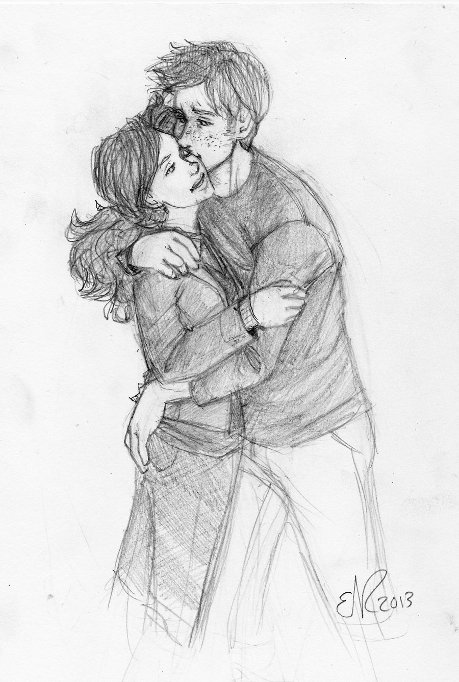 Ron And Hermione Drawing Pic