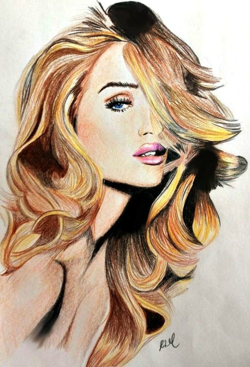 Rosie Huntington Whiteley Picture Drawing