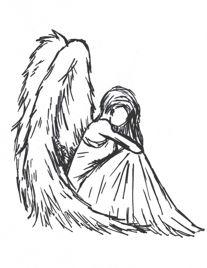 Sad Angel Drawing