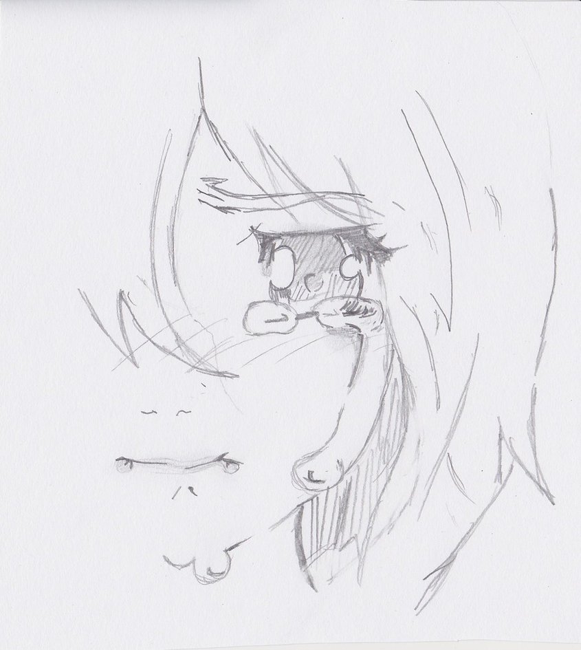 Sad Anime Girl Crying High-Quality Drawing