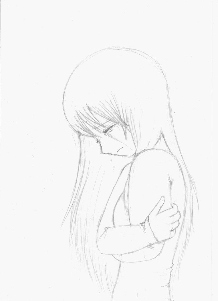 Sad Anime Girl Crying Picture Drawing - Drawing Skill
