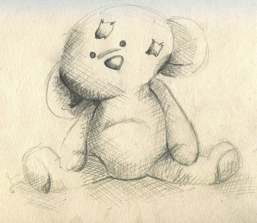 Sad Teddy Bear Drawing Image