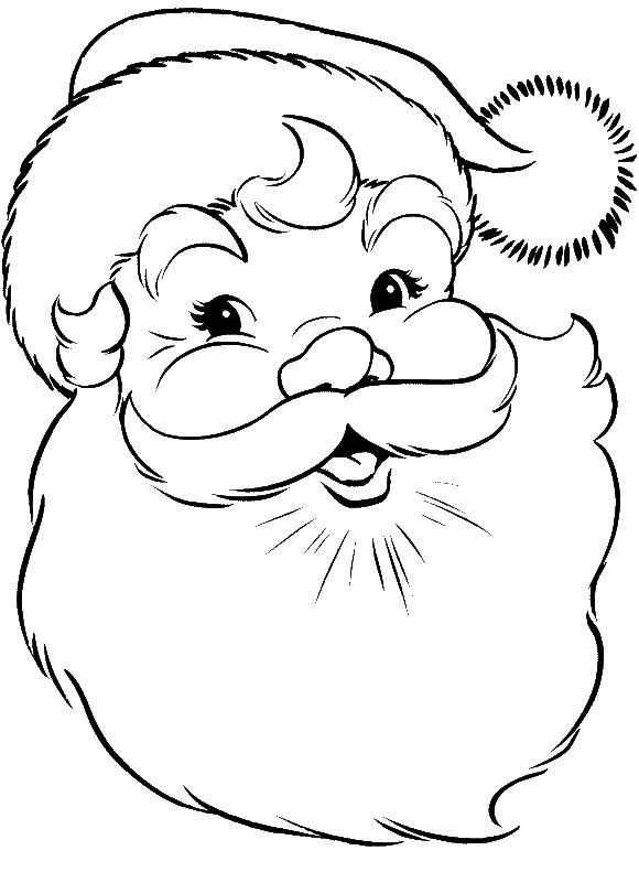 Santa Claus Face Beautiful Image Drawing