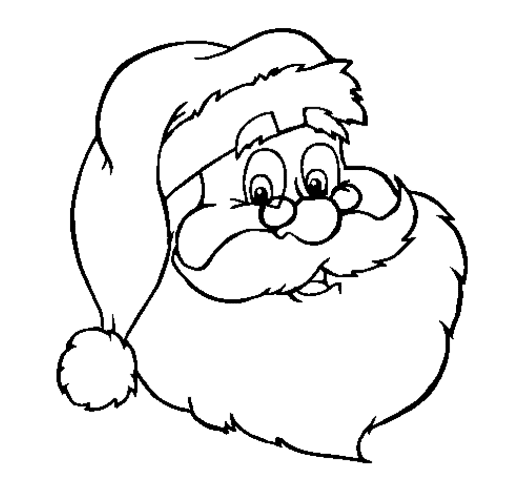 Santa Claus Face Drawing Pic