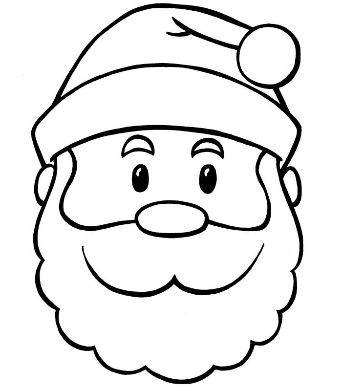 Santa Claus Face Image Drawing