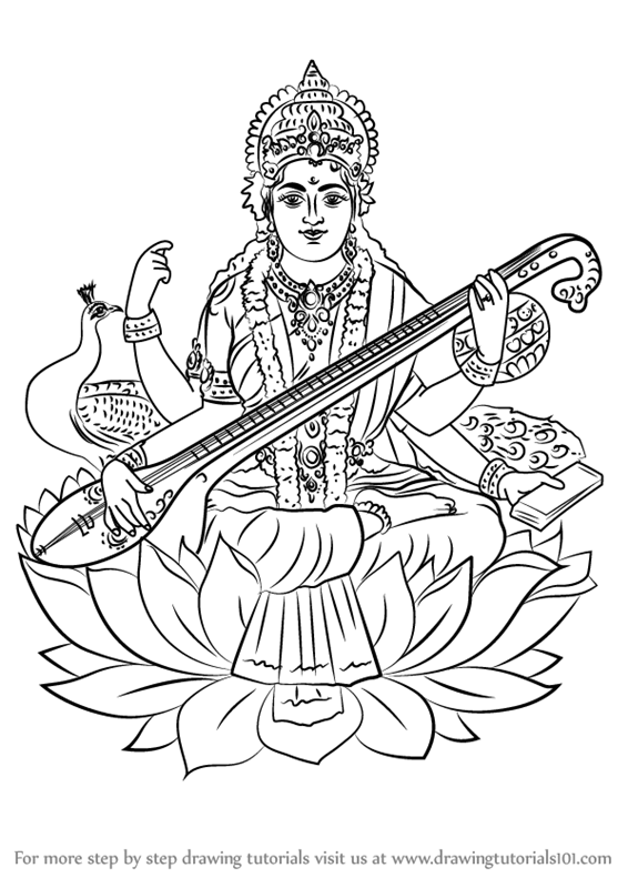Saraswati Puja Sketch
