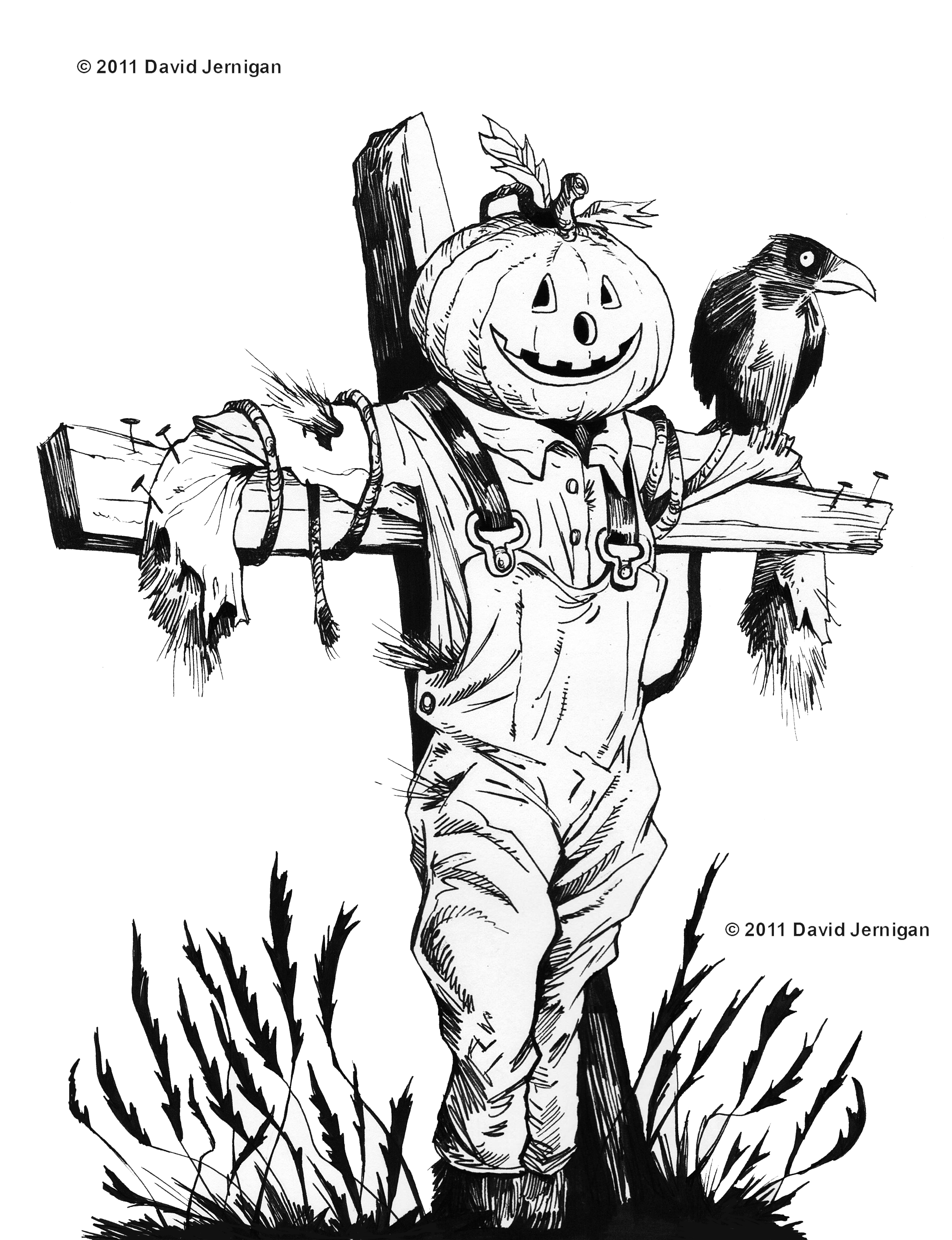 Scarecrow Photo Drawing