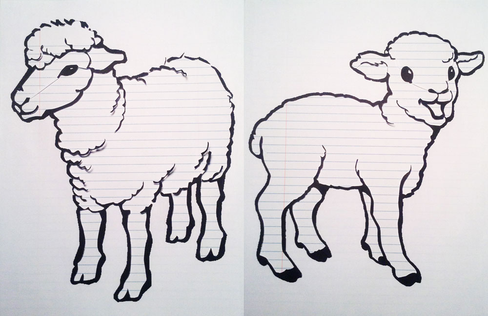 Sheep High-Quality Drawing