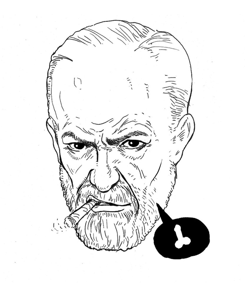 Sigmund Freud Beautiful Image Drawing