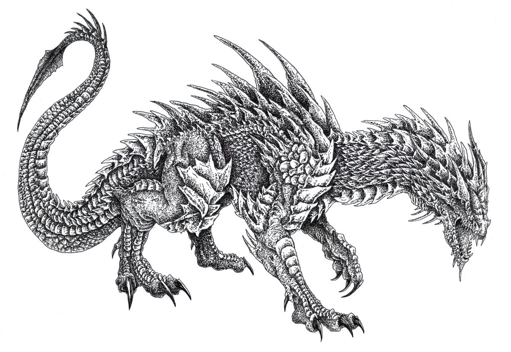 Skyrim Evil Dragon Amazing Drawing
