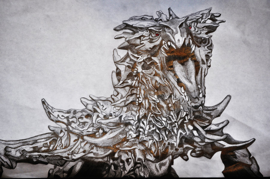 Skyrim Evil Dragon Pic Drawing