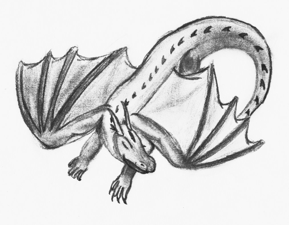Sleeping Dragon Drawing Image