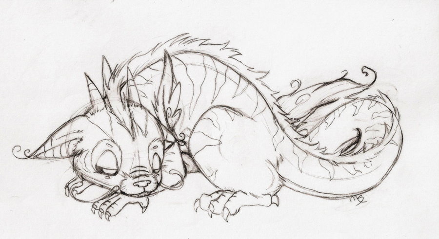 Sleeping Dragon Pic Drawing