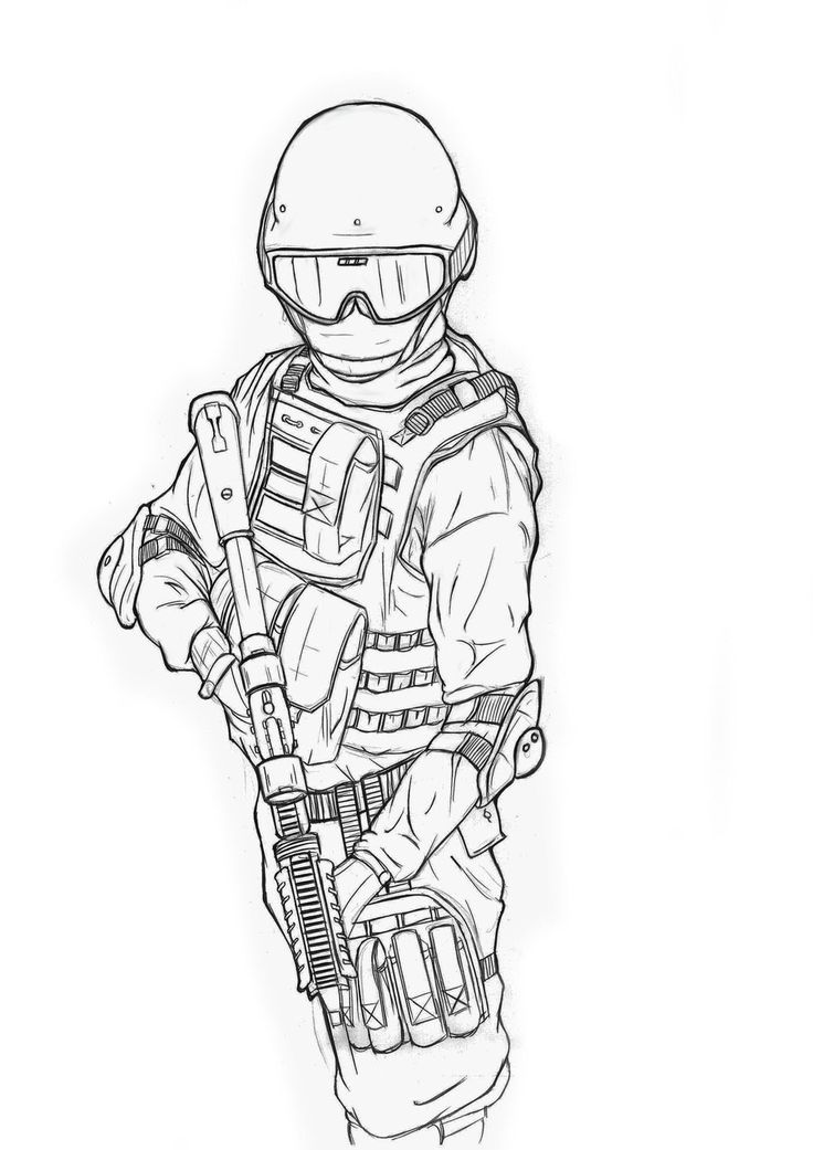 Soldier Image Drawing
