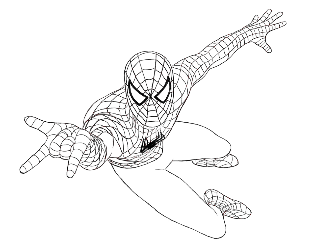 Spiderman Realistic Drawing