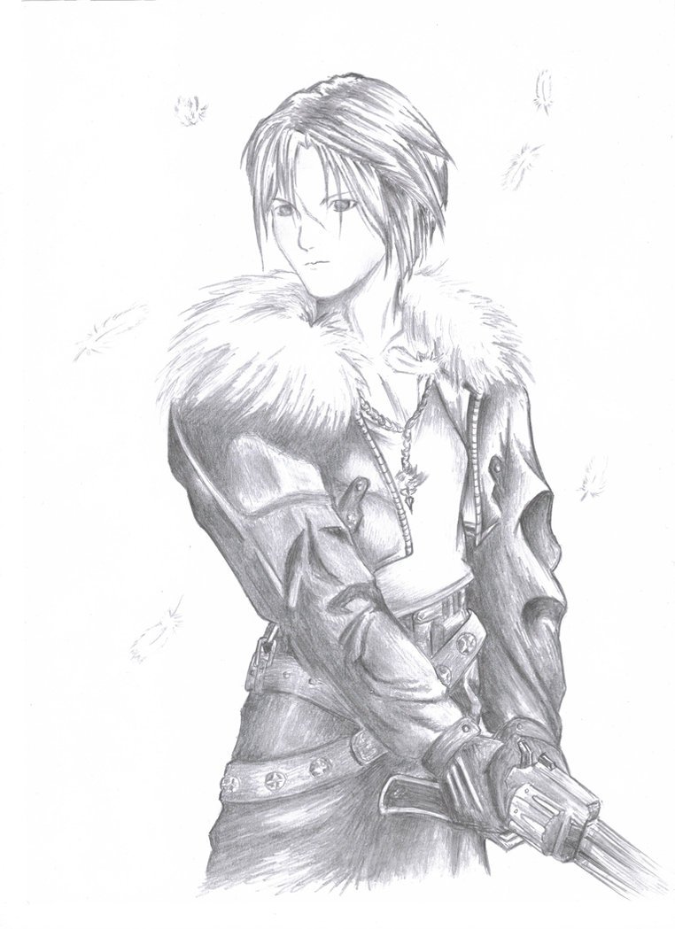 Squall Leonhart Beautiful Image Drawing