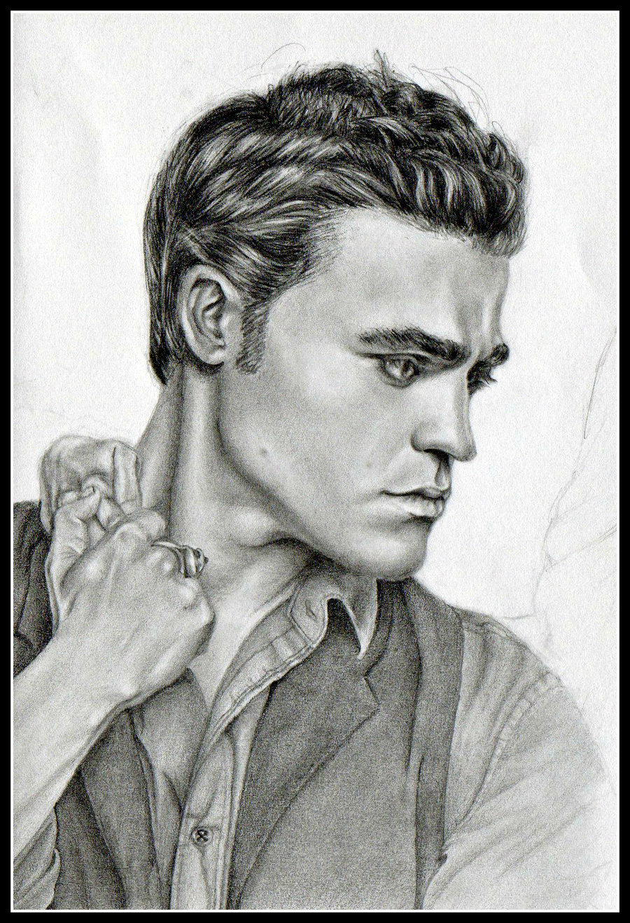 Stefan Salvatore Photo Drawing