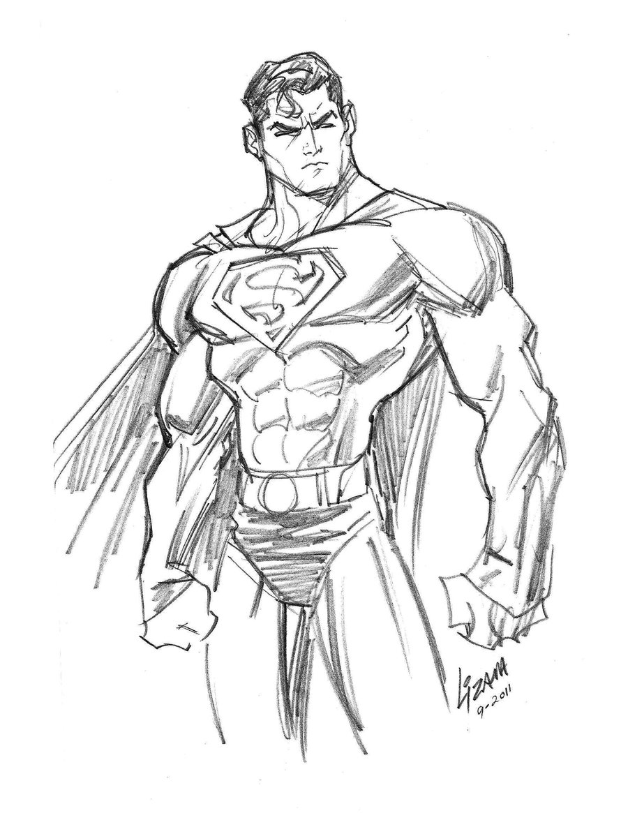 Superman Beautiful Image Drawing