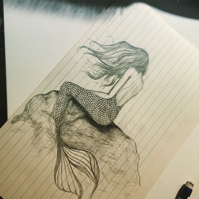 Tailed Mermaid Drawing Pic