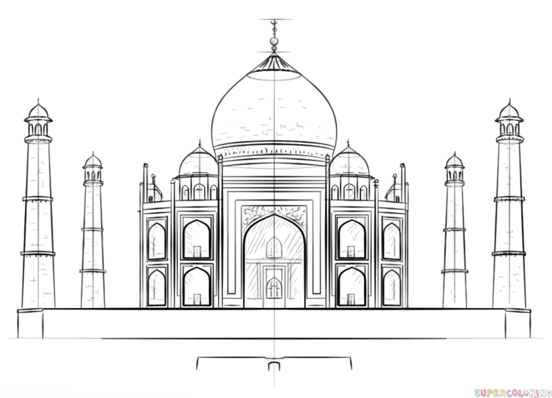 Taj Mahal Best Drawing