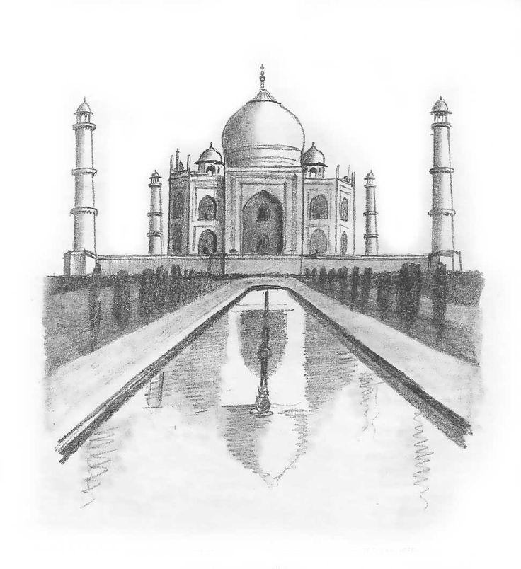 Taj Mahal Image Drawing