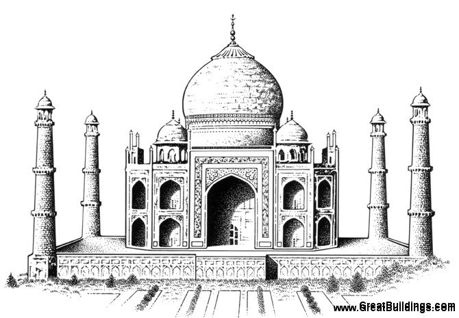 Taj Mahal Photo Drawing