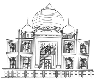Taj Mahal Pic Drawing