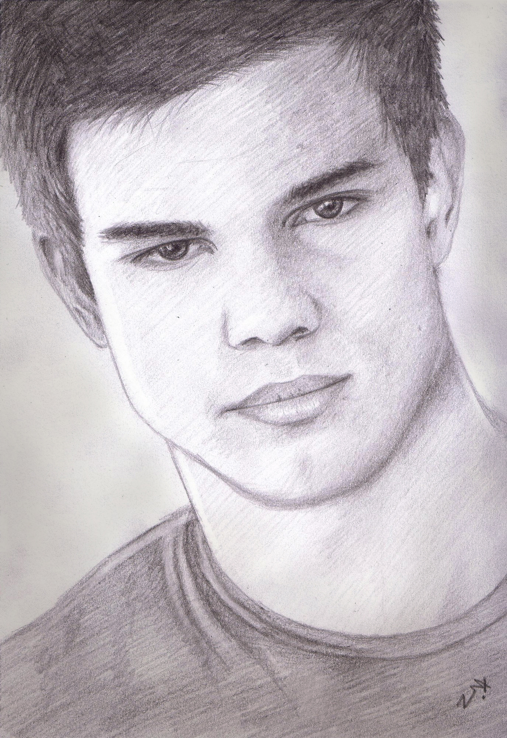 Wallpapers Art  Pencil  Wallpapers Portraits Taylor Lautner by valkarya   Hebuscom