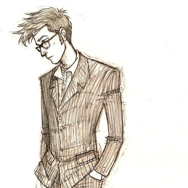 Tenth Doctor Image Drawing