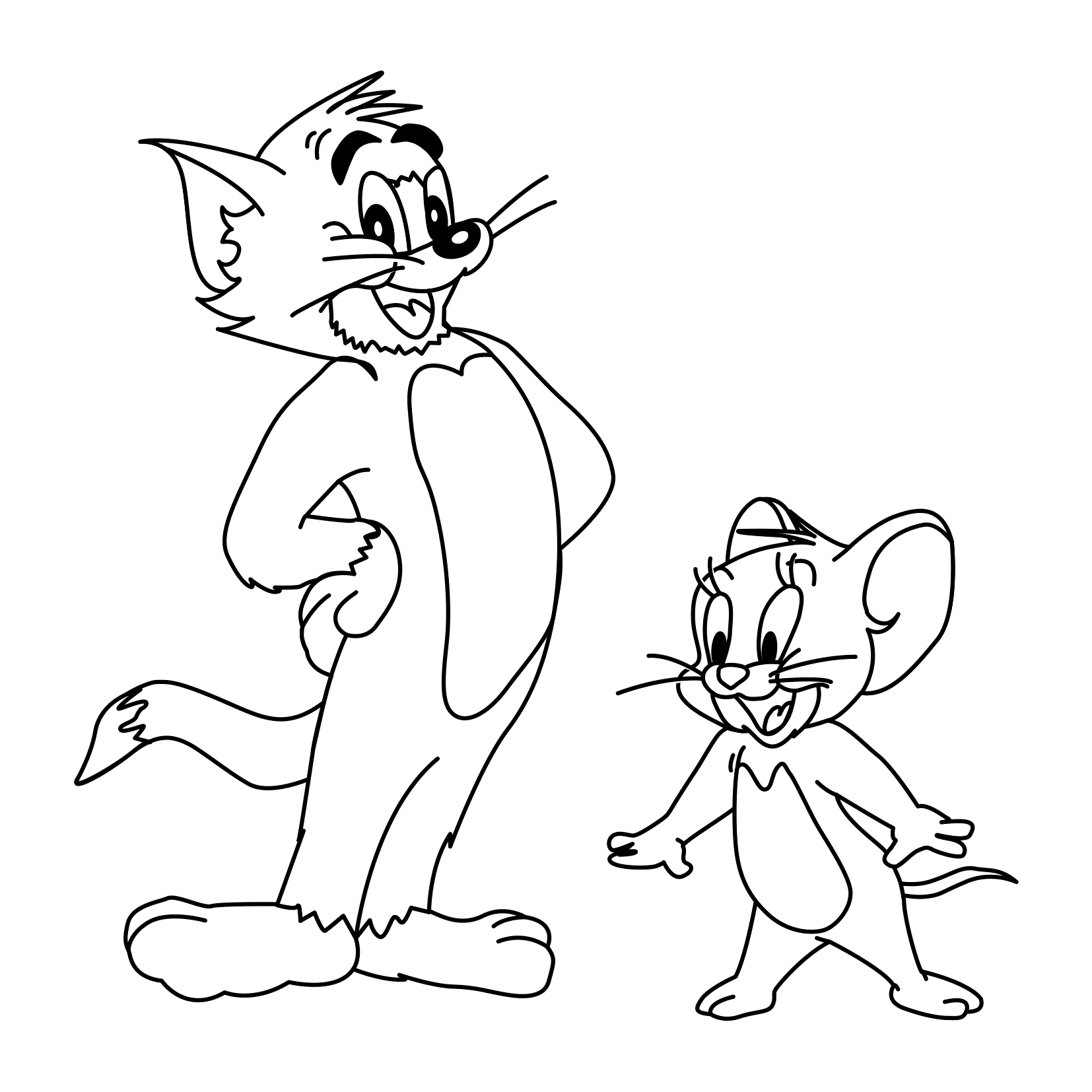 Tom And Jerry Beautiful Image Drawing