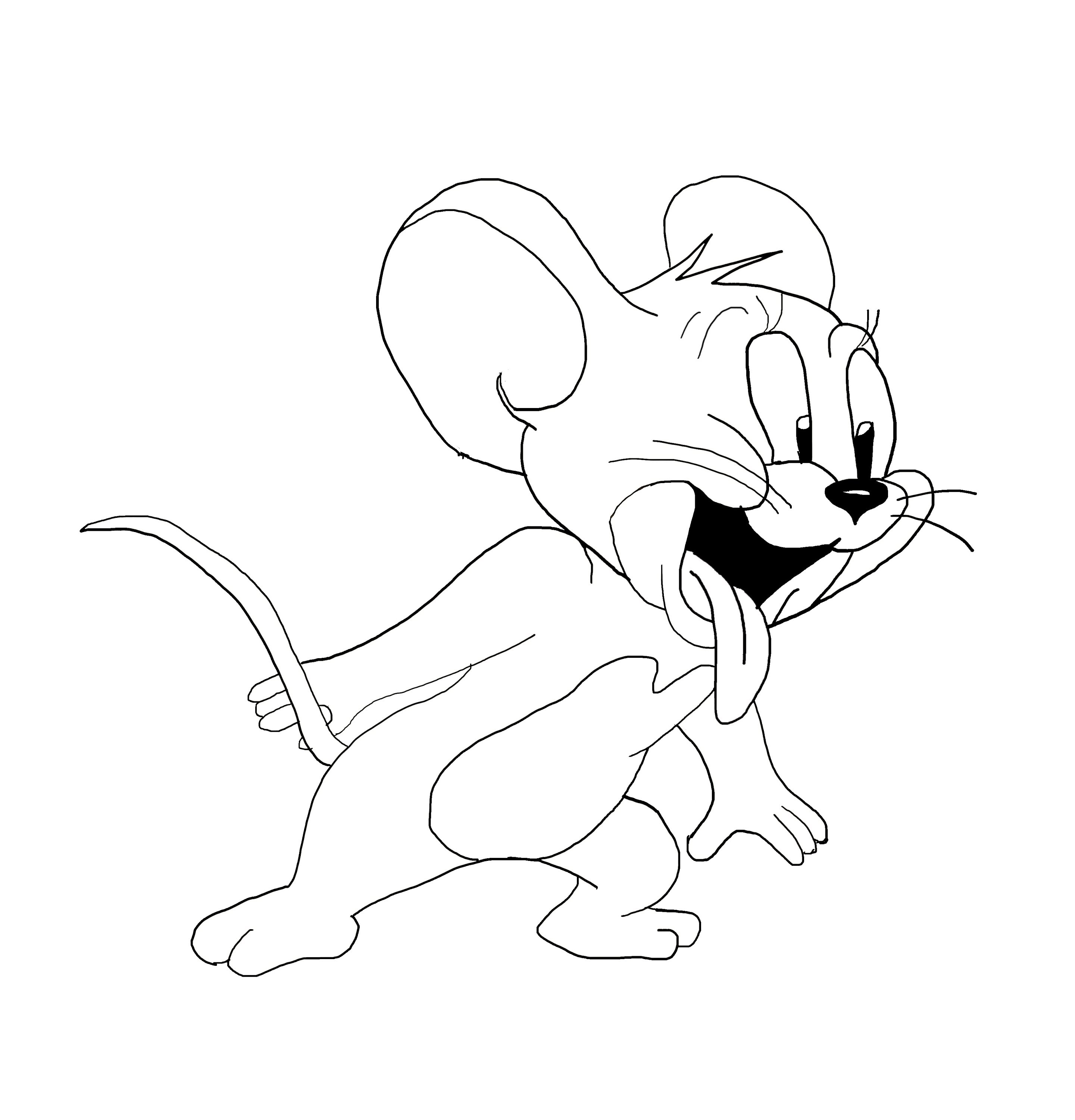 Tom And Jerry Were Both Very Nice Coloring Pages - Tom And Jerry Cartoon  Drawing Transparent PNG - 1747x2232 - Free Download on NicePNG